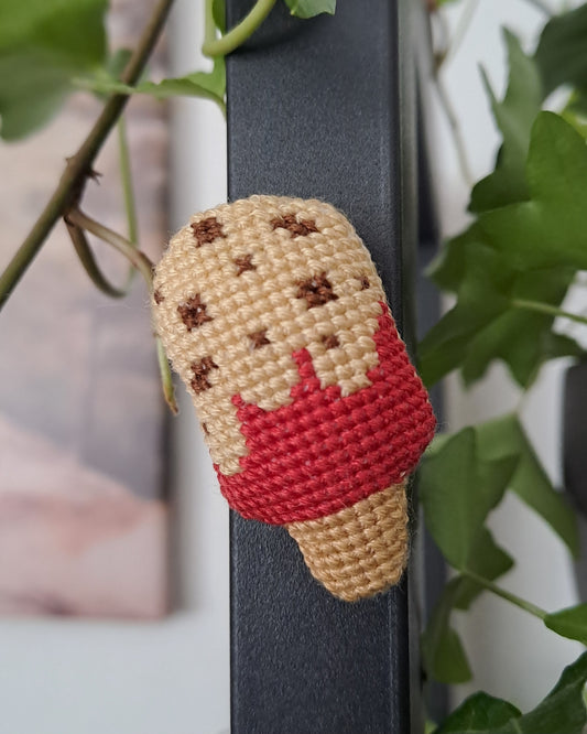 Aimant brodé, Esquimau à la fraise