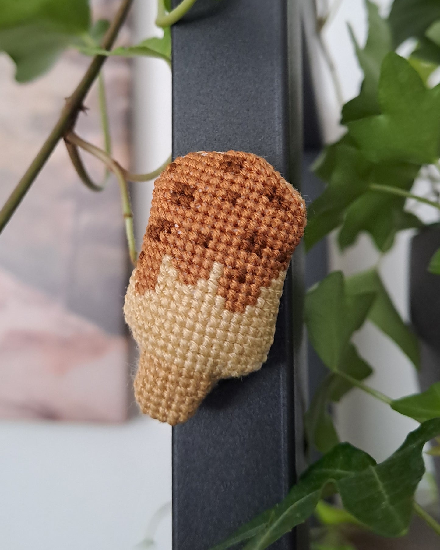 Aimant brodé, Esquimau au chocolat blanc